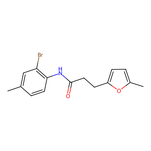 N-(2-bromo-4-methylphenyl)-3-(5-methylfuran-2-yl)propanamide structure