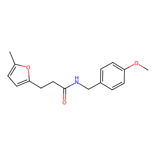 N-(4-methoxybenzyl)-3-(5-methylfuran-2-yl)propanamide structure