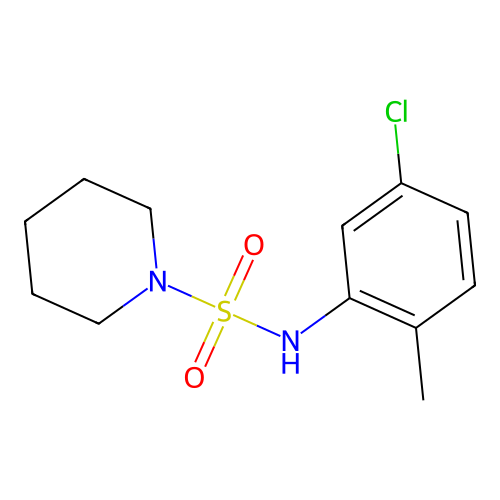 N-(5-chloro-2-methylphenyl)piperidine-1-sulfonamide structure