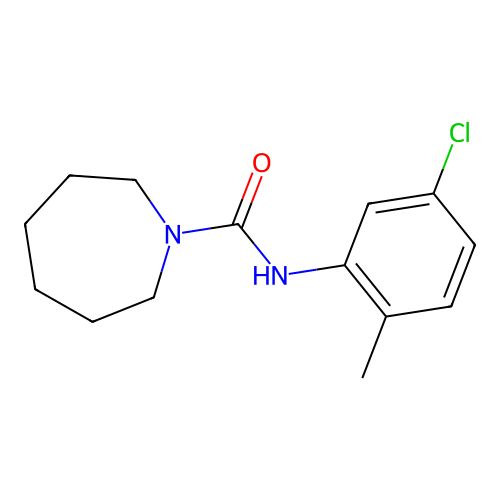 N-(5-chloro-2-methylphenyl)azepane-1-carboxamide structure