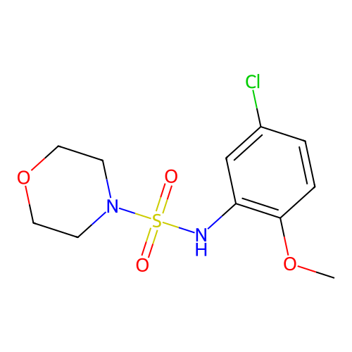 N-(5-chloro-2-methoxyphenyl)-4-morpholinesulfonamide structure