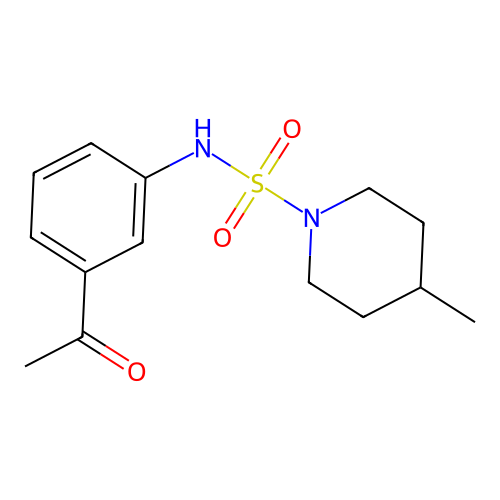 N-(3-acetylphenyl)-4-methylpiperidine-1-sulfonamide structure