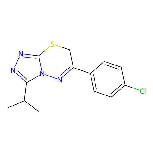 6-(4-Chlorophenyl)-3-isopropyl-7H-[1,2,4]triazolo[3,4-b][1,3,4]thiadiazine structure
