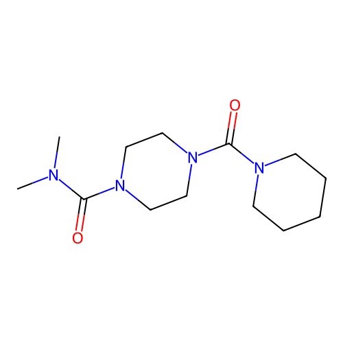 N,N-dimethyl-4-(piperidine-1-carbonyl)piperazine-1-carboxamide structure