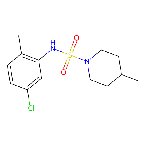 N-(5-chloro-2-methylphenyl)-4-methylpiperidine-1-sulfonamide structure