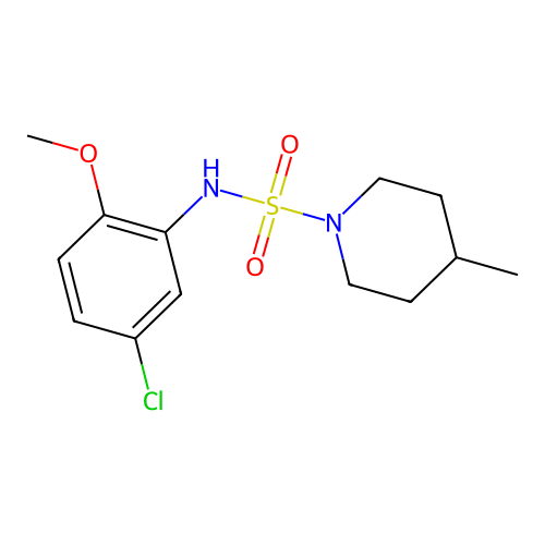 N-(5-chloro-2-methoxyphenyl)-4-methylpiperidine-1-sulfonamide structure