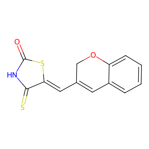 5-(2H-chromen-3-ylmethylidene)-4-sulfanylidene-1,3-thiazolidin-2-one structure