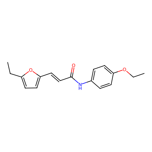 (2E)-N-(4-ethoxyphenyl)-3-(5-ethylfuran-2-yl)prop-2-enamide structure