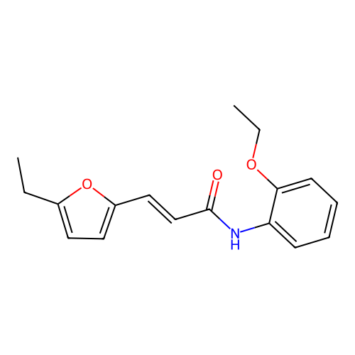 (2E)-N-(2-ethoxyphenyl)-3-(5-ethylfuran-2-yl)prop-2-enamide structure