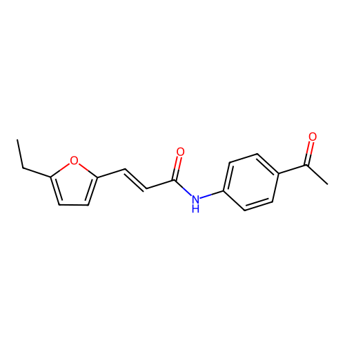 (2E)-N-(4-Acetylphenyl)-3-(5-ethyl-2-furyl)acrylamide structure