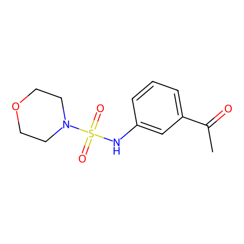 N-(3-acetylphenyl)morpholine-4-sulfonamide structure