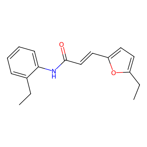 (2E)-3-(5-ethylfuran-2-yl)-N-(2-ethylphenyl)prop-2-enamide structure