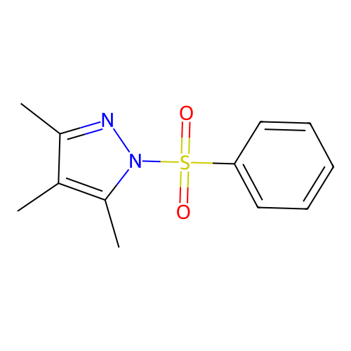 3,4,5-Trimethyl-1-(phenylsulfonyl)pyrazole structure