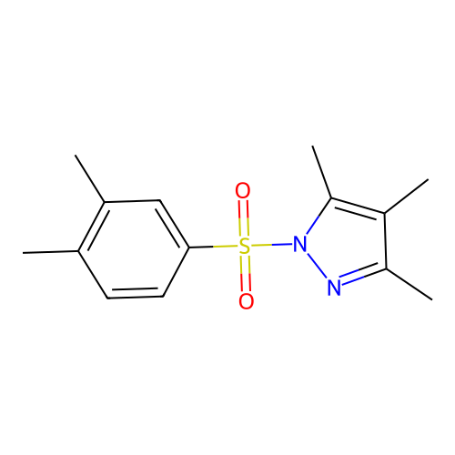 1-((3,4-dimethylphenyl)sulfonyl)-3,4,5-trimethyl-1H-pyrazole structure