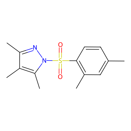 1-((2,4-dimethylphenyl)sulfonyl)-3,4,5-trimethyl-1H-pyrazole structure