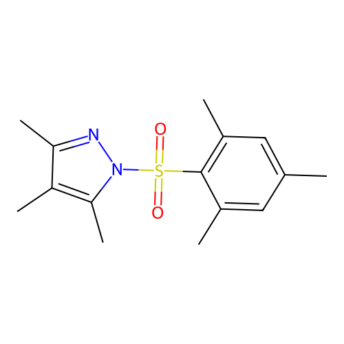 1-(mesitylsulfonyl)-3,4,5-trimethyl-1H-pyrazole structure