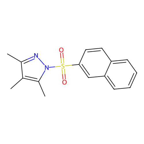3,4,5-Trimethyl-1-naphthalen-2-ylsulfonylpyrazole structure