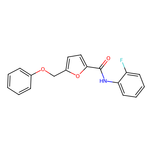 N-(2-fluorophenyl)-5-(phenoxymethyl)furan-2-carboxamide structure