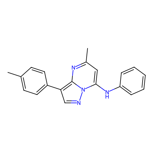5-methyl-3-(4-methylphenyl)-N-phenylpyrazolo[1,5-a]pyrimidin-7-amine structure