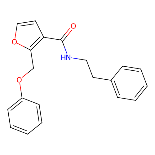 2-(phenoxymethyl)-N-(2-phenylethyl)furan-3-carboxamide structure