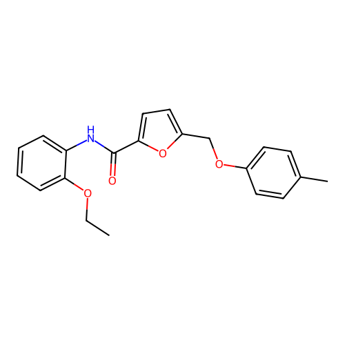 N-(2-ethoxyphenyl)-5-[(4-methylphenoxy)methyl]furan-2-carboxamide structure