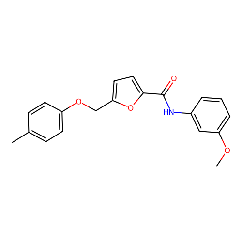 N-(3-methoxyphenyl)-5-[(4-methylphenoxy)methyl]furan-2-carboxamide structure
