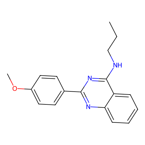 2-(4-methoxyphenyl)-N-propylquinazolin-4-amine structure