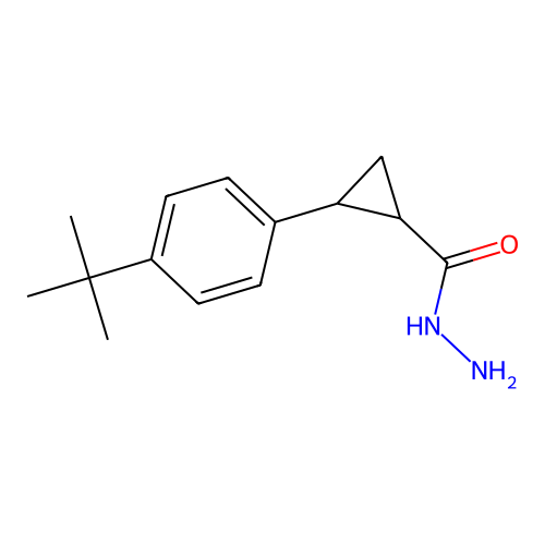 2-(4-tert-Butylphenyl)cyclopropanecarbohydrazide structure