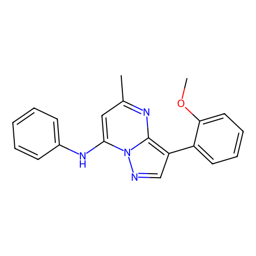 3-(2-methoxyphenyl)-5-methyl-N-phenylpyrazolo[1,5-a]pyrimidin-7-amine structure