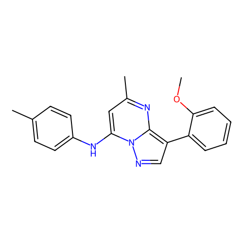 3-(2-methoxyphenyl)-5-methyl-N-(4-methylphenyl)pyrazolo[1,5-a]pyrimidin-7-amine structure