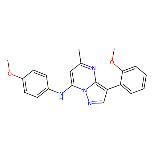 3-(2-methoxyphenyl)-N-(4-methoxyphenyl)-5-methylpyrazolo[1,5-a]pyrimidin-7-amine structure