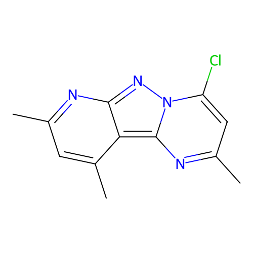 4-Chloro-2,8,10-trimethylpyrido[2',3':3,4]pyrazolo[1,5-a]pyrimidine structure