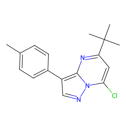 5-Tert-butyl-7-chloro-3-(4-methylphenyl)pyrazolo[1,5-a]pyrimidine structure
