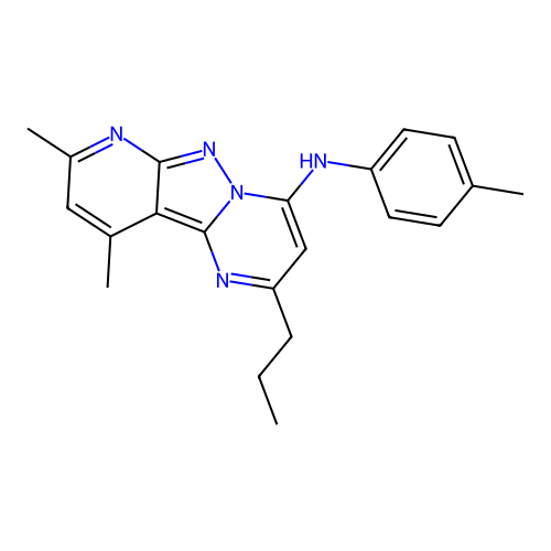 8,10-dimethyl-N-(4-methylphenyl)-2-propylpyrido[2',3':3,4]pyrazolo[1,5-a]pyrimidin-4-amine structure