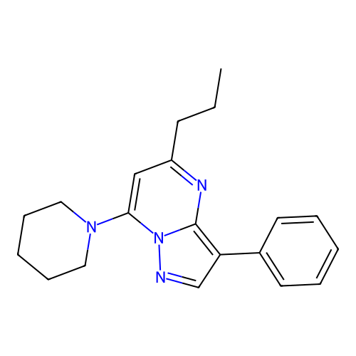 3-Phenyl-7-(piperidin-1-yl)-5-propylpyrazolo[1,5-a]pyrimidine structure