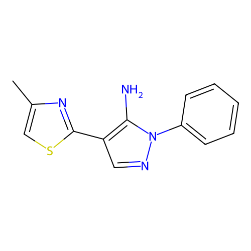 4-(4-Methyl(1,3-thiazol-2-yl))-1-phenylpyrazole-5-ylamine structure