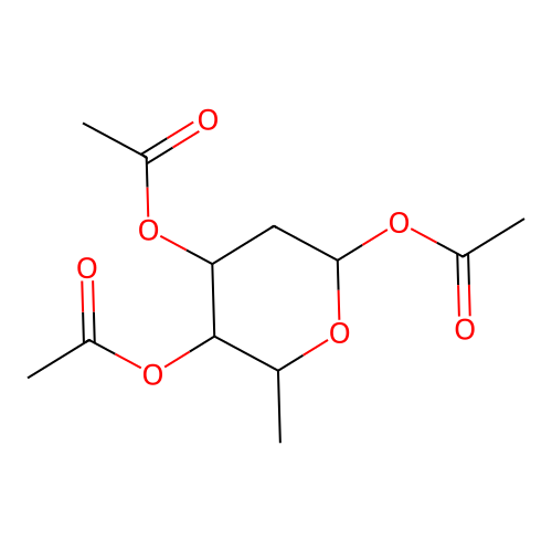 1,3,4-Tri-O-acetyl-2,6-dideoxyhexopyranose structure
