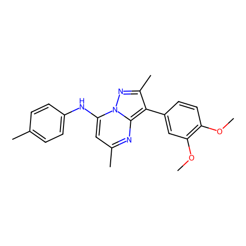 3-(3,4-dimethoxyphenyl)-2,5-dimethyl-N-(4-methylphenyl)pyrazolo[1,5-a]pyrimidin-7-amine structure