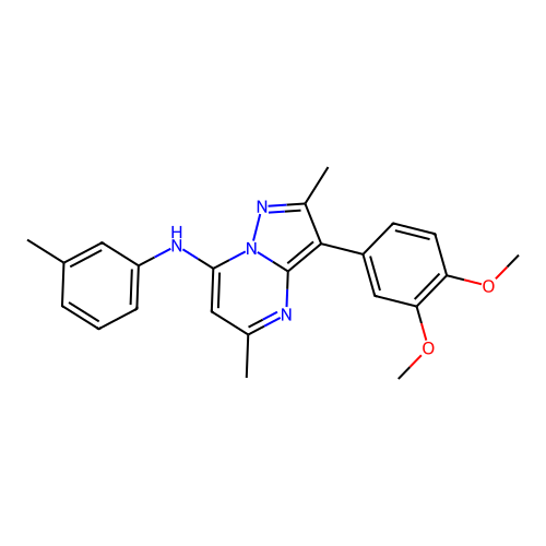 3-(3,4-dimethoxyphenyl)-2,5-dimethyl-N-(3-methylphenyl)pyrazolo[1,5-a]pyrimidin-7-amine structure