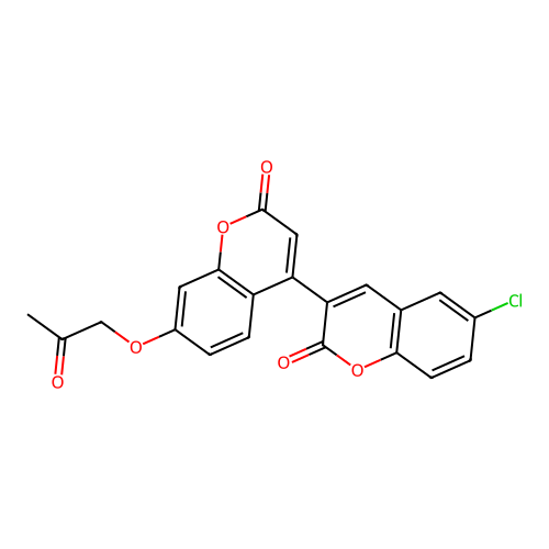 4-(6-Chloro-2-oxochromen-3-yl)-7-(2-oxopropoxy)chromen-2-one structure