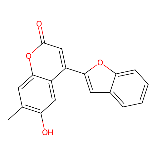 4-(1-benzofuran-2-yl)-6-hydroxy-7-methyl-2H-chromen-2-one structure