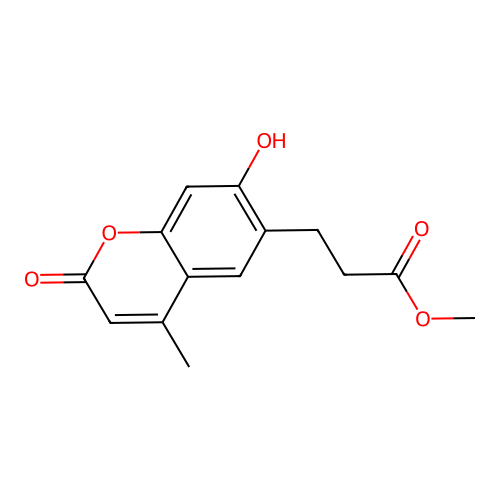methyl 3-(7-hydroxy-4-methyl-2-oxo-2H-chromen-6-yl)propanoate structure
