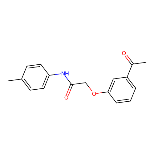 2-(3-acetylphenoxy)-N-(4-methylphenyl)acetamide structure
