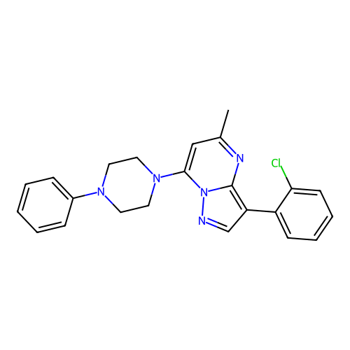 3-(2-Chlorophenyl)-5-methyl-7-(4-phenylpiperazin-1-yl)pyrazolo[1,5-a]pyrimidine structure