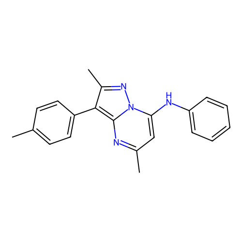 2,5-dimethyl-3-(4-methylphenyl)-N-phenylpyrazolo[1,5-a]pyrimidin-7-amine structure
