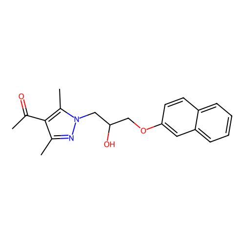 1-[1-(2-Hydroxy-3-naphthalen-2-yloxypropyl)-3,5-dimethylpyrazol-4-yl]ethanone structure