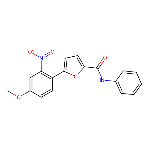 5-(4-methoxy-2-nitrophenyl)-N-phenylfuran-2-carboxamide structure