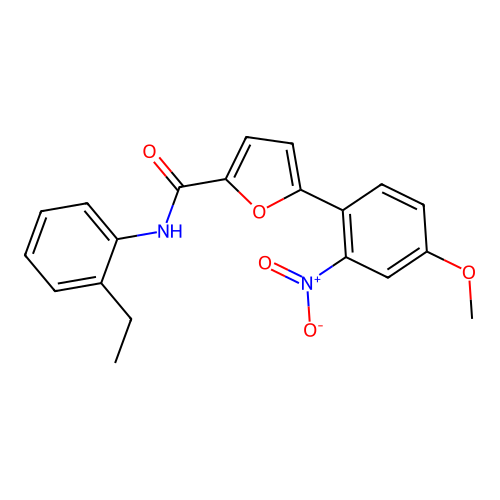 N-(2-ethylphenyl)-5-(4-methoxy-2-nitrophenyl)furan-2-carboxamide structure