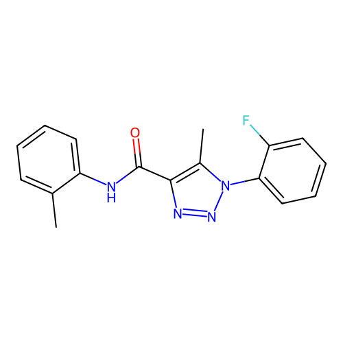 1-(2-fluorophenyl)-5-methyl-N-(2-methylphenyl)-1H-1,2,3-triazole-4-carboxamide structure