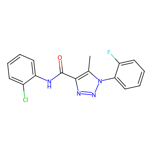 N-(2-chlorophenyl)-1-(2-fluorophenyl)-5-methyl-1H-1,2,3-triazole-4-carboxamide structure